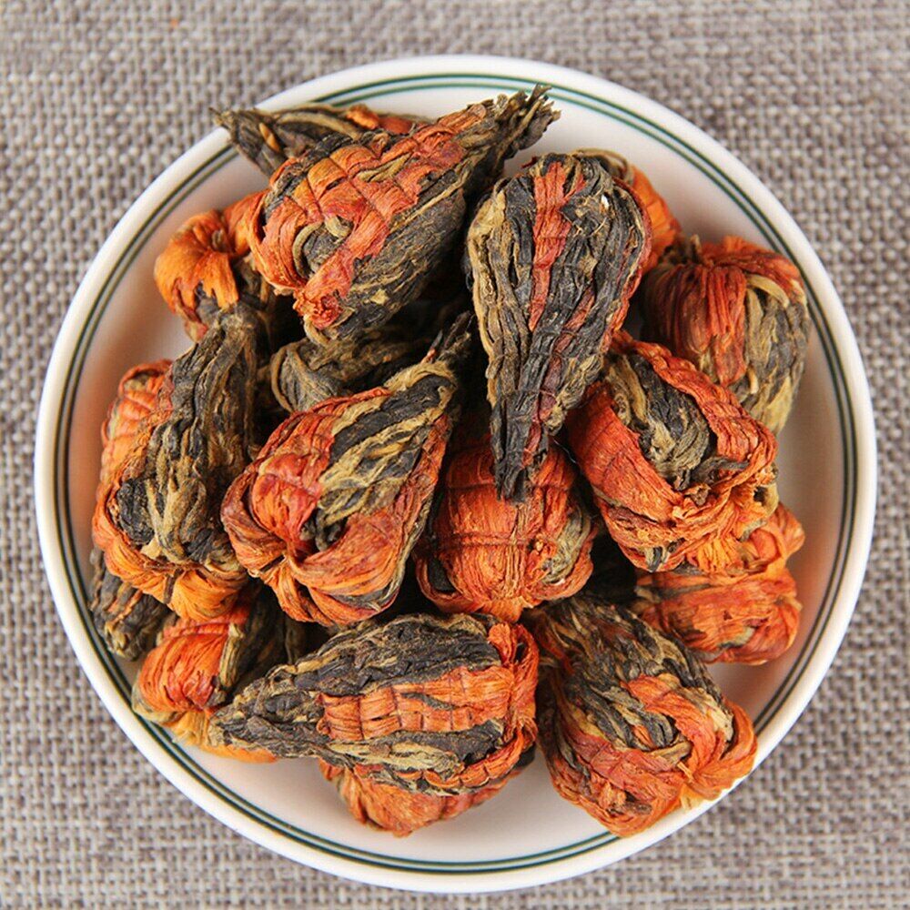 TeaYunnan Black Tea Fengqing Handmade Lily Pagoda Dianhong Chinese Tea 100g