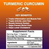 Turmeric With 95% Curcumin Joint and Muscle Pain Relief With Black Pepper