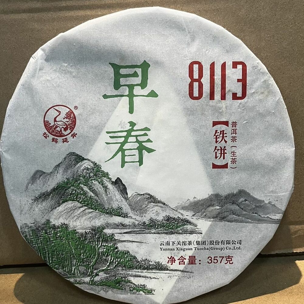 Early Spring 8113 Tie Bing * XiaGuan Tuocha Puer Puerh Raw Pu'er Sheng 357g Main image