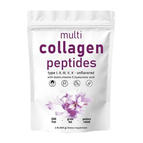 Premium Multi Collagen Peptides Powder - Hydrolyzed (Type I, II, III, V, X)