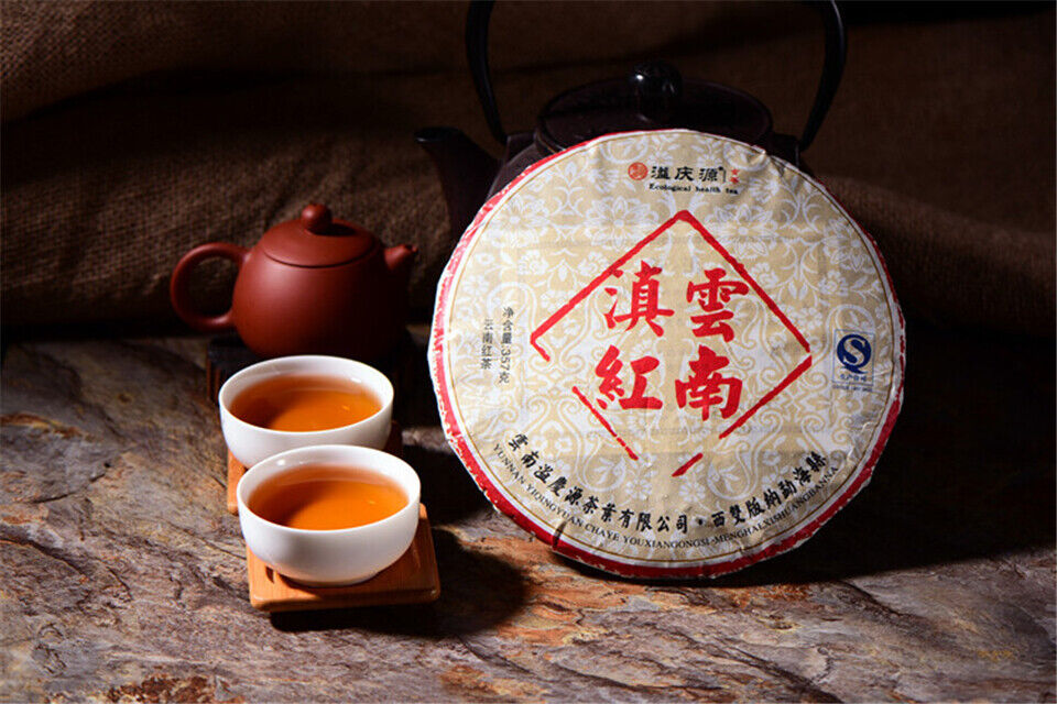 Yunnan Old Tree Sun Dried Black Tea Dianhong Feng Qing Dian Hong Tea Cake 357g