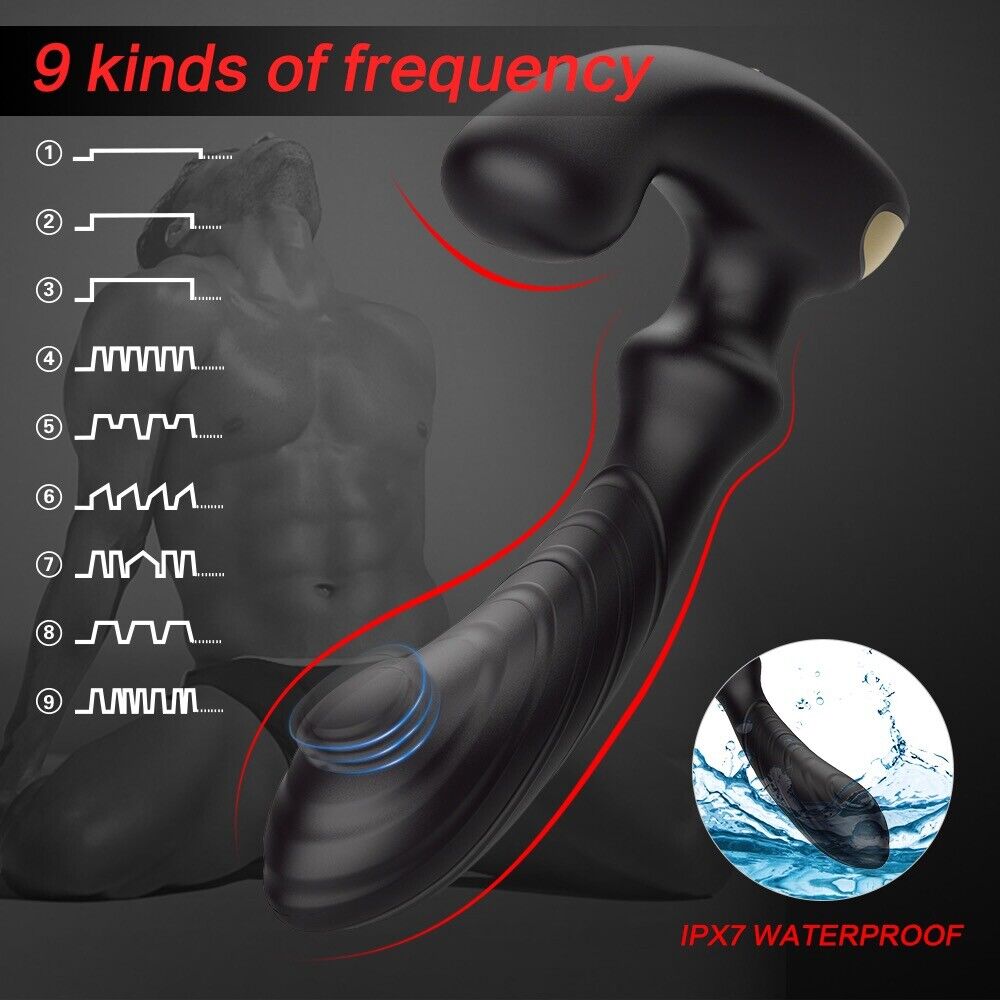 12 modes Flexible Male Thrusting Therapy Massager Recharge Waterproof Silicone