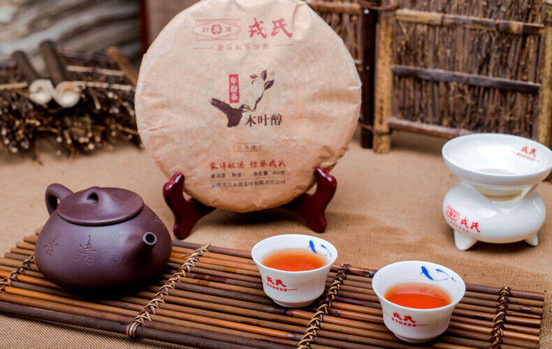 MENGKU Brand Mu Ye Chun Three Years Chen Pu-erh Tea Cake 400g Ripe Puer Tea