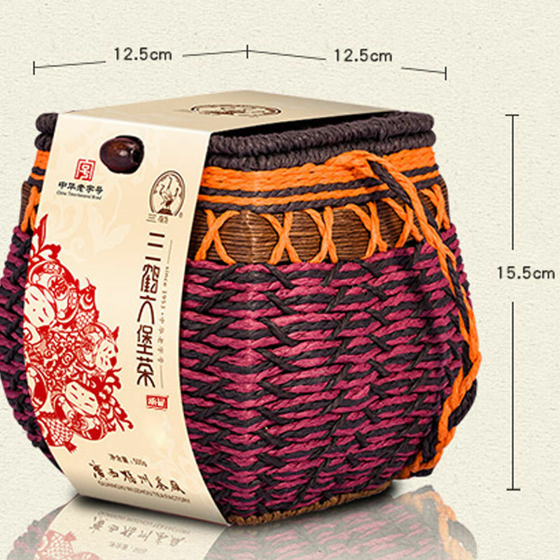 SAN HE Cheng Lu Liu Bao Hei Cha Dark Tea Loose Liu Pao Black Tea Basket 500g Secondary image