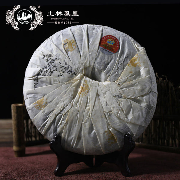 TuLin Aged Pu Erh Tea Feng Huang Bing Cha 700 Yunnan Puer Tea Raw Tea 380g