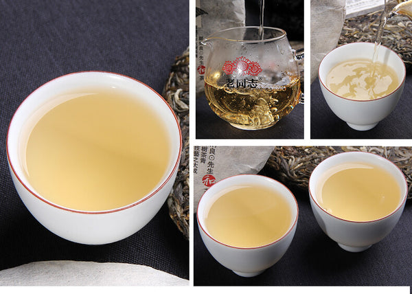 400g Haiwan Old Comrade Liangyuan Raw Tea Cake Yunnan Pu'er Tea