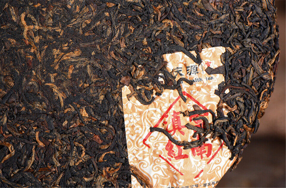 Yunnan Old Tree Sun Dried Black Tea Dianhong Feng Qing Dian Hong Tea Cake 357g