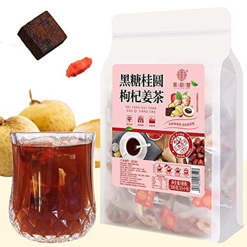 Black Sugar Longan Goji Ginger Tea 10.58 Oz Sweet Flower and Fruit Tea 300g Main image