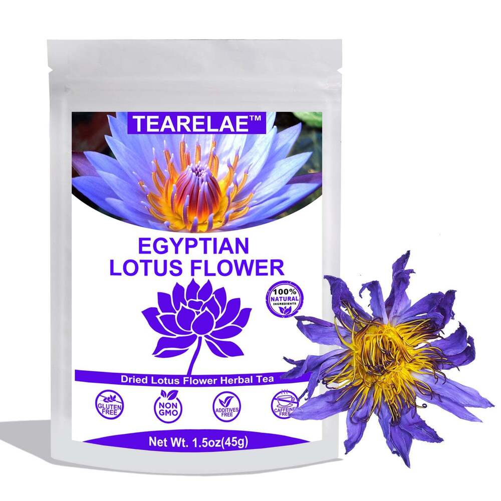 TEARELAE - Natural Blue Lotus Flower From Egyptian Water Lily 1.5 Oz/45g - Main image