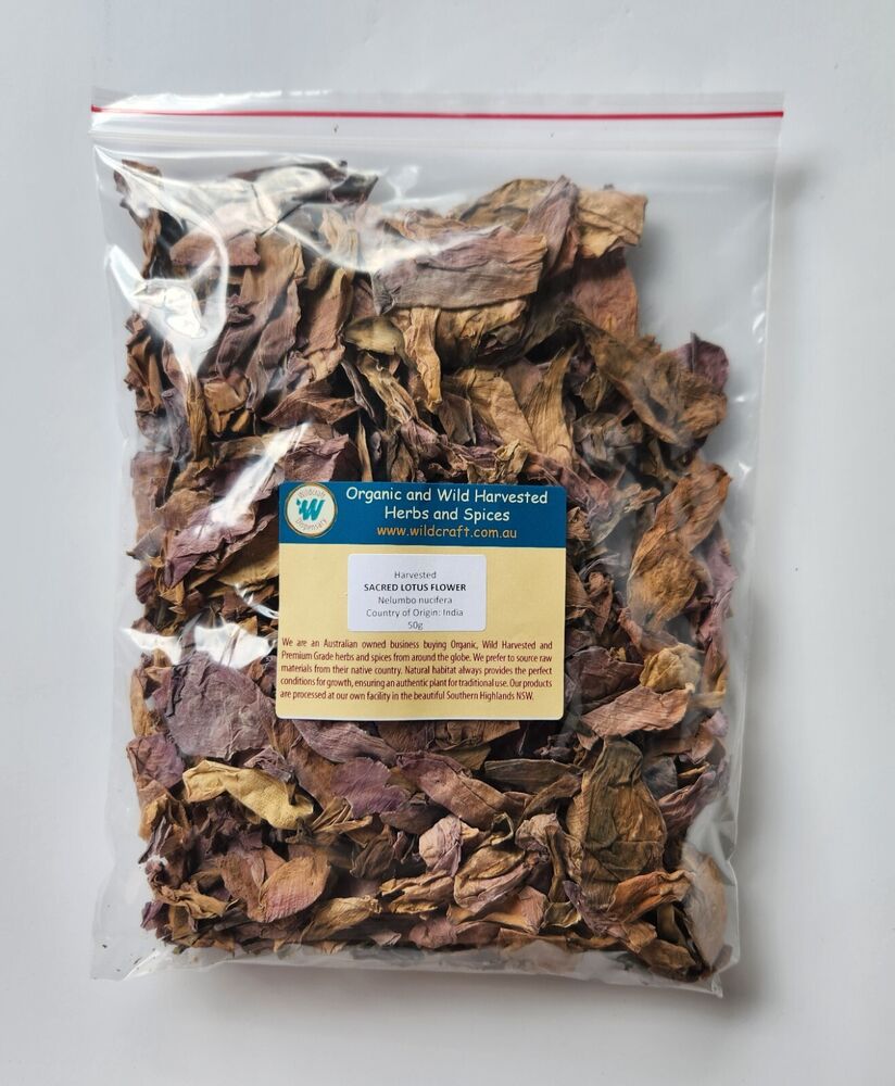SACRED LOTUS FLOWER 250g Nelumbo nucifera Dried Herb blue water herbal tea Main image