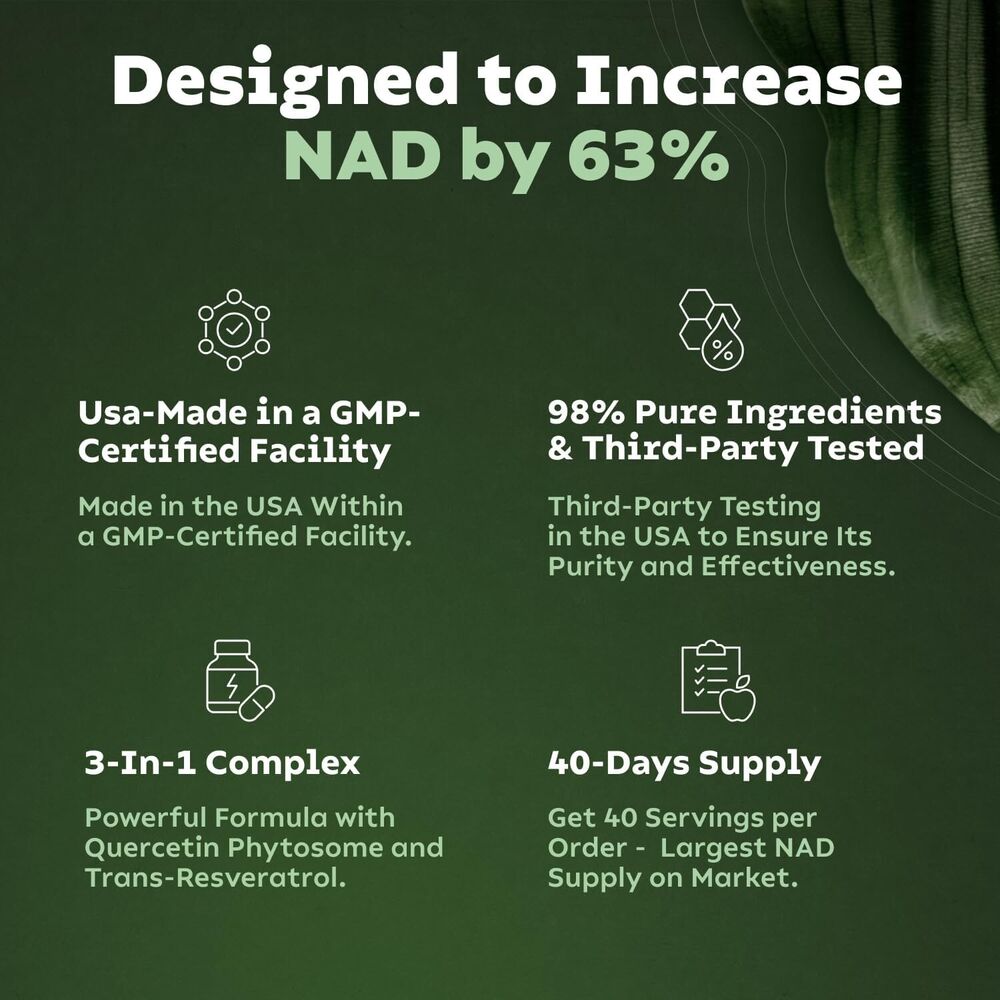 NAD+ Supplement Energie, Fokus Booster Nicotinamid Ribosid