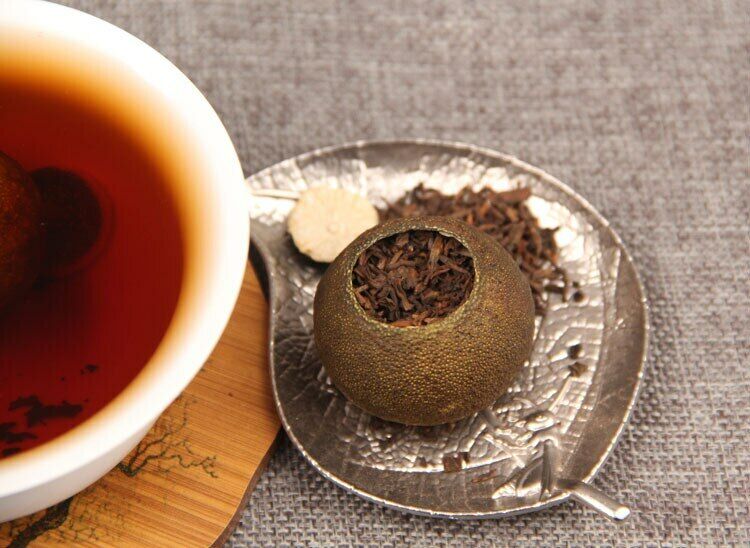 Chinese XinHui "Chen Pi" Tangerine Peel Ripe Puer Tea "Gong Ting 100g/box