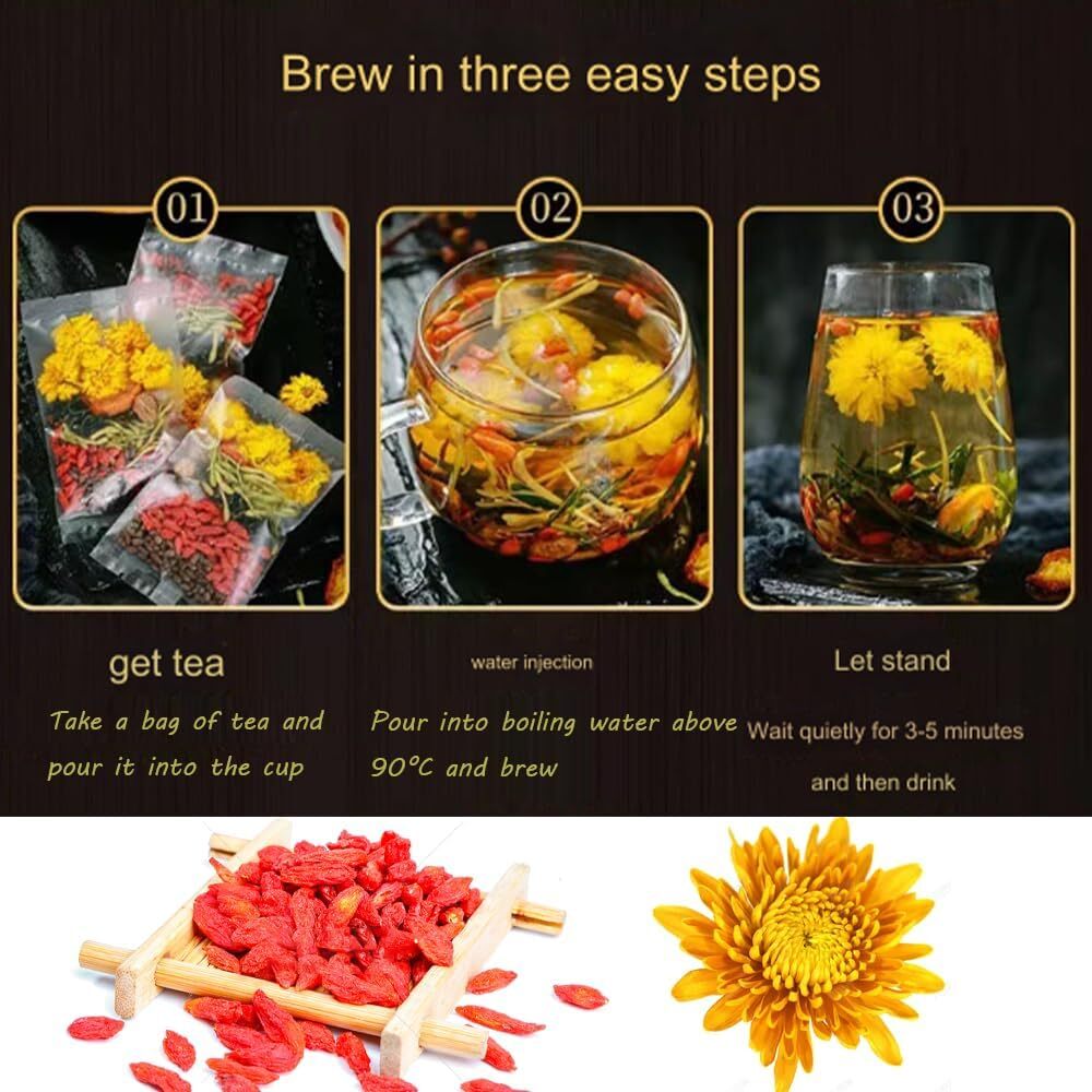 Dandelion Wolfberry Organic Kidney Liver Chinese Tea Chicory and Gardenia Tea