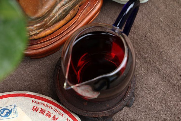 Yun Nan Qi Zi Bing Cha Yunnan Menghai LangHe 8451 Pu'er Puerh Ripe Tea 357g