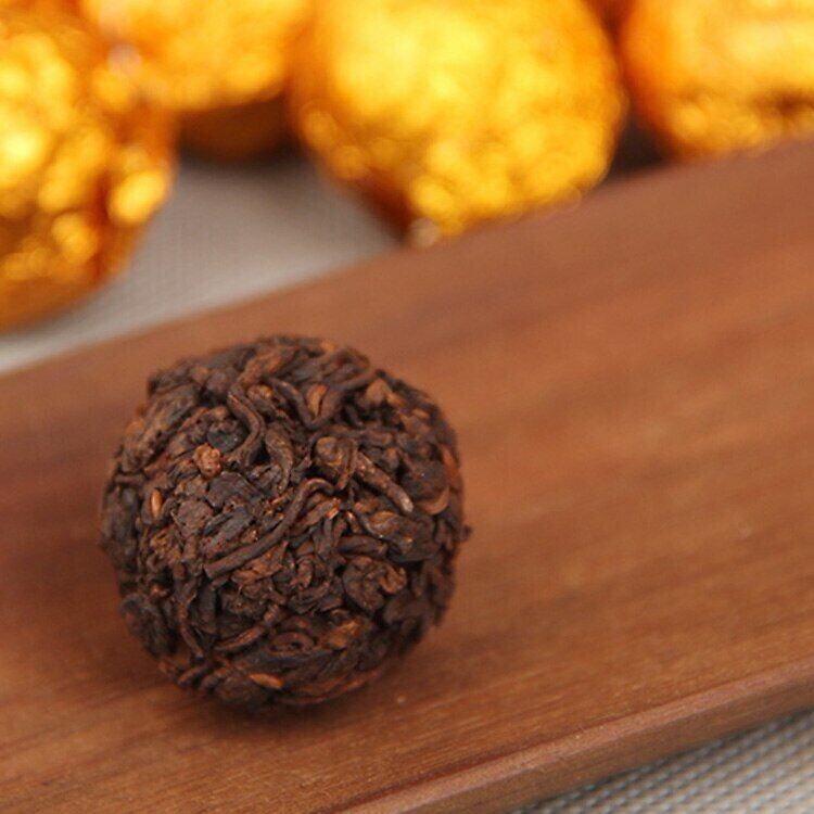 Yunnan Mellow Ripe Puer Tea Hand Made Dragon Pearl Shu Puer Tea 170g