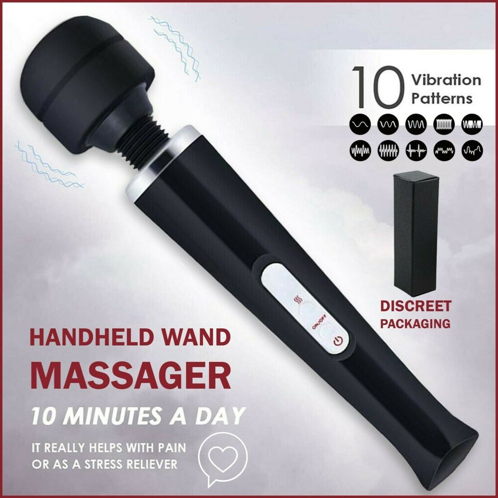 20 speed/10 vibration Handheld Vibrating Massager Wand Body Massage Stick USB