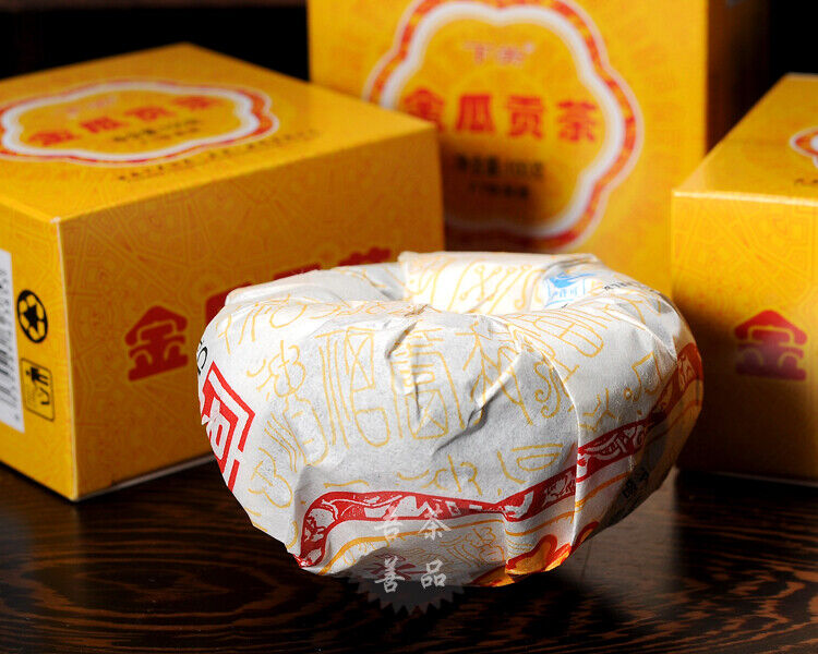Yunnan Pu'er Tea Shimonoseki FT Special JIN GUA Tribute Puer Tuocha 100g