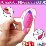 Clit Nipple G-spot Finger Vibrator Dildo Massager Adult Sex Toy for Women Female