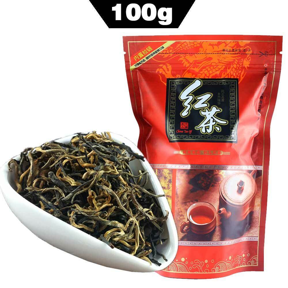 TeaDian Hong Famous Yunnan Black Tea Dianhong Imported-China Bag Package 100g