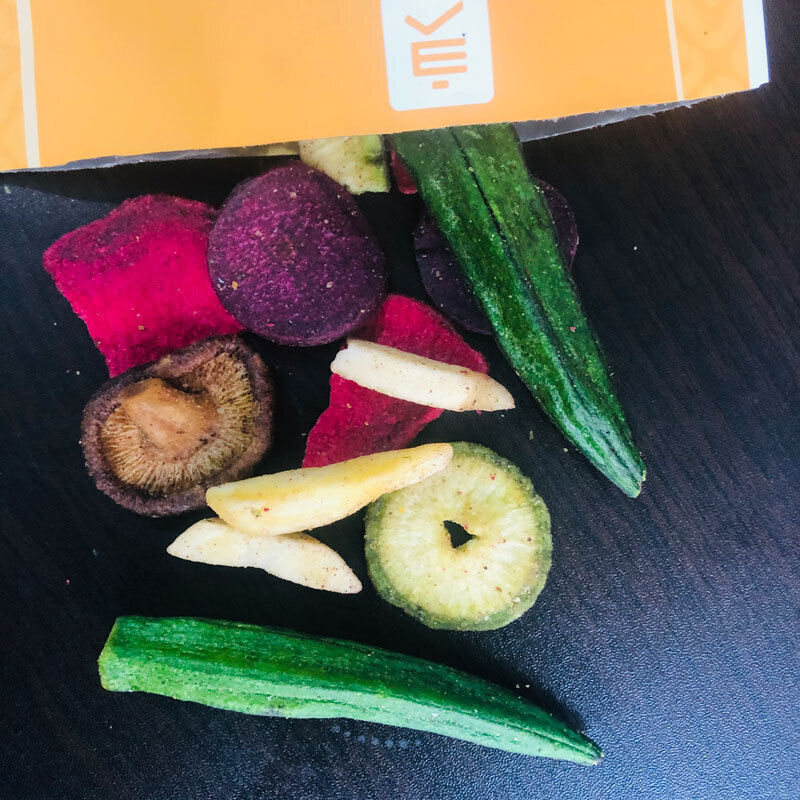 Buntes Trockengemüse 50g*2 Beutel Gemischte knusprige Obst- und Gemüsesnacks