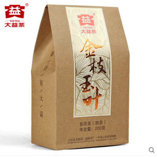 Jin Zhi Yu Ye TAETEA Menghai Dayi Tea Loose Aged Puer Pu'er Ripe Tea 200g