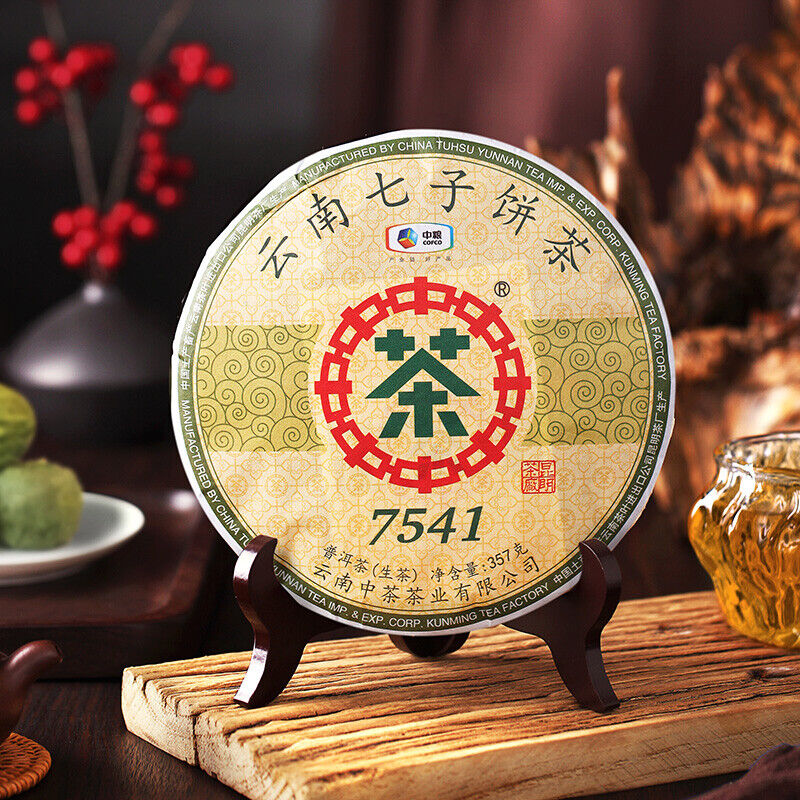 Organic CNNP COFCO Zhong Cha 7541 Yunnan Puer Pu'er Puerh Raw Cake Tea 357g