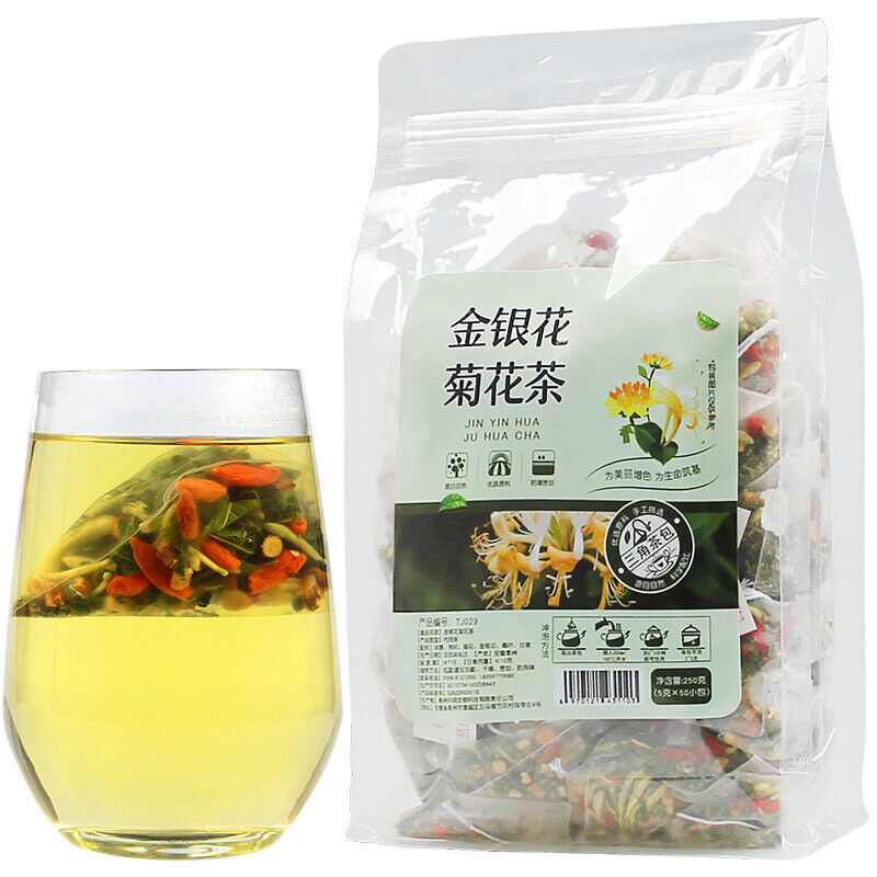 Honeysuckle Chrysanthemum Tea 8.81 Oz (5g*50bags) Chinese Nature Wolfberry 250g Main image