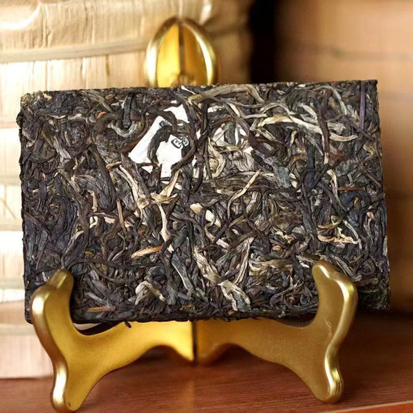 Thé Pu'er en brique Laoshu Pu'er, 250g, thé Pu'er cru Menghai Pasha