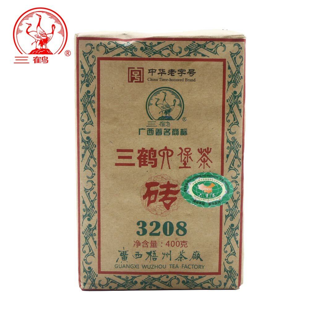 Three Cranes Sanhe Liu Pao Tea 3208 Golden Flower Dark Tea China Tea 400g Main image