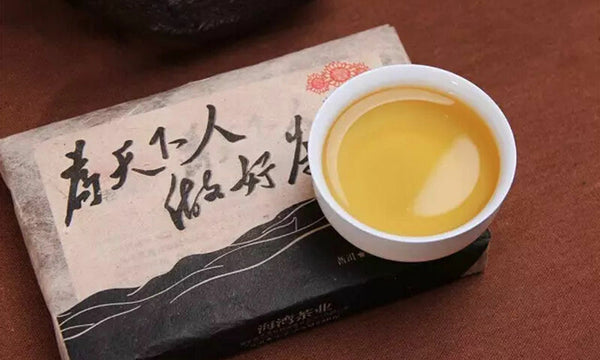Haiwan Old Comrade Made Good Tea for Everyone Raw Pu-erh Brick Puer 250g