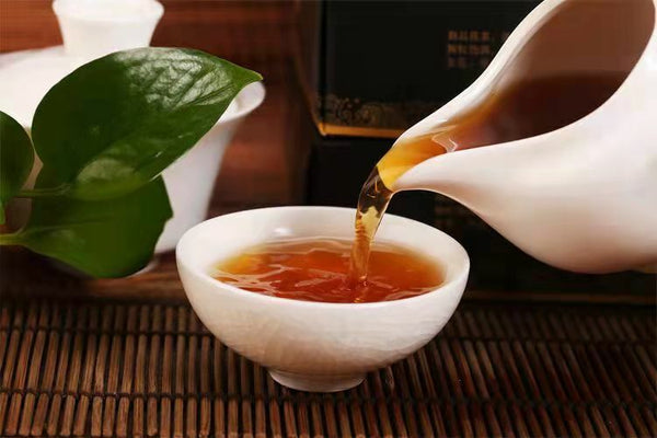 TeaBaishaxi 1953 Fucha *Anhua Dark Tea Golden Flowers Fu Brick Black Tea 338g