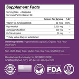 Myo-Inositol Supplement for PCOS with Ashwagandha and Vitamin D - 120 Capsules