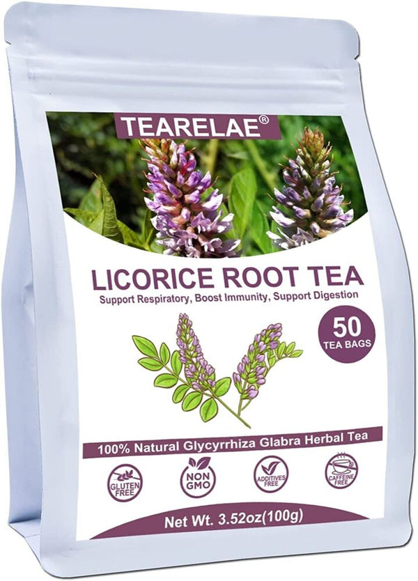 TEARELAE Licorice Root Tea 2g x 50 Count Pure Natural Herbal Tea Bag