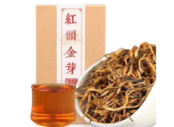TeaDianhong Gold Bud Red Rhyme Jin Ya Chinese Black Tea Dian Hong Natural Tea 70g