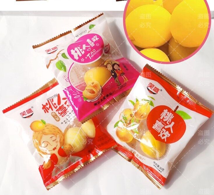 Chinese Snack Sour, Sweet, Crispy Peach, Honey Peach 30g * 5 Pack