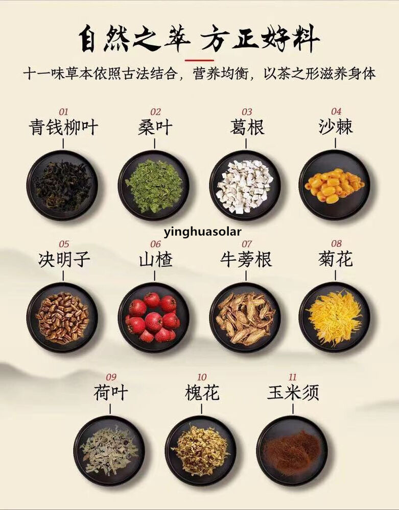 Chinese Traditional Pure Herbal Blend Tea Natur Decrease Blood Sugar 150g 同仁堂调理茶 Secondary image