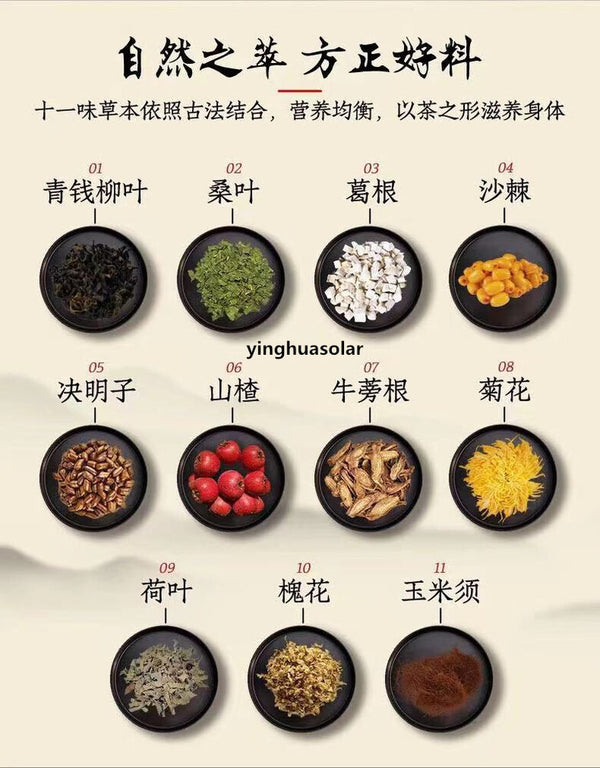 Chinese Traditional Pure Herbal Blend Tea Natur Decrease Blood Sugar 150g 同仁堂调理茶