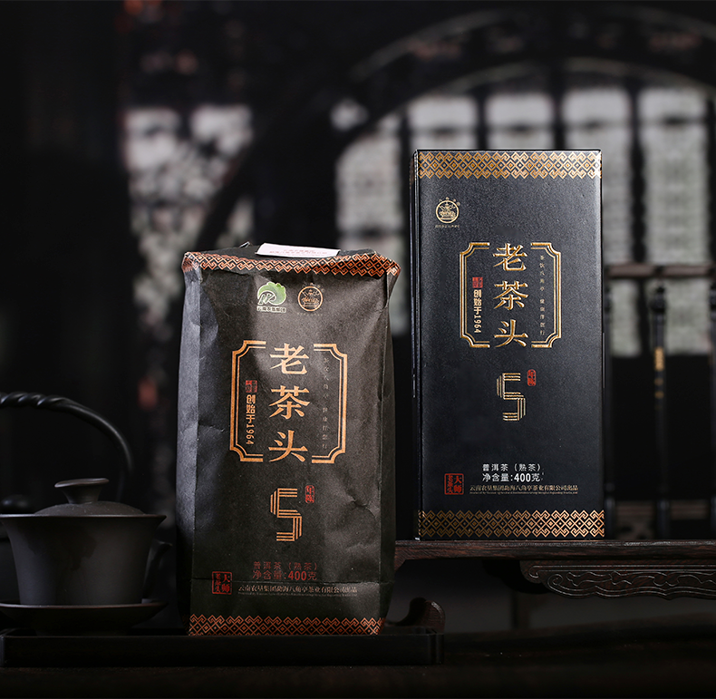 LAO CHA TOU * Ba Jiao Ting Pu-erh Pu'er 5 Years Aged Puer Tea 400g Ripe Cha