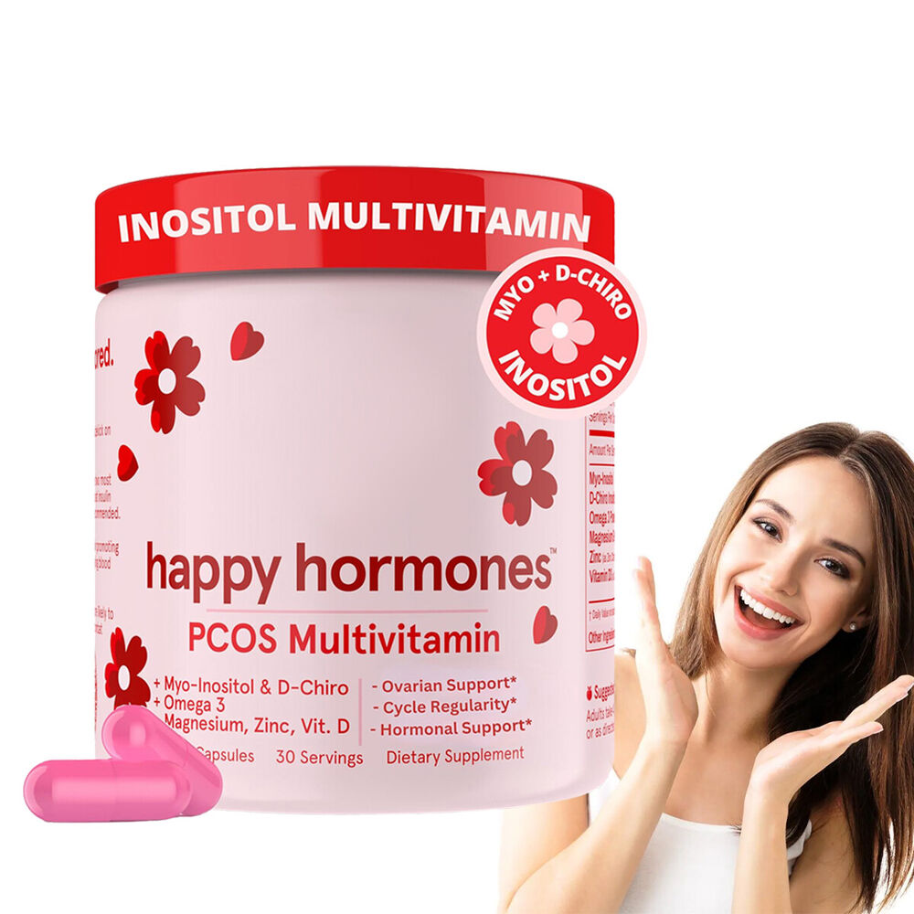 Happy Hormones PCOS Multivitamin Hormone Balance for Women Health 120Caps