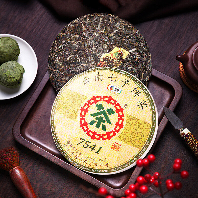 Organic CNNP COFCO Zhong Cha 7541 Yunnan Puer Pu'er Puerh Raw Cake Tea 357g