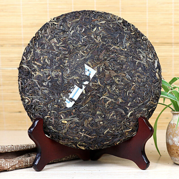 Green Cake * BAJIAOTING Pu'er Tea Bulang Mountain Puer Tea 357g Milestone