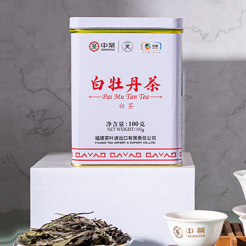 CHINATEA Fujian White Tea Bai Mu Dan Pai Mu Tan Tea White Peony Tea 100g Tin Main image