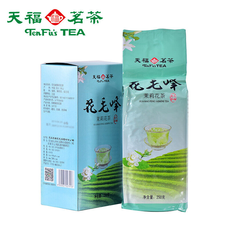TenFu's TEA Jasmine Flower Maofeng Tea Green Organic Jasmine Green Tea 250g Main image