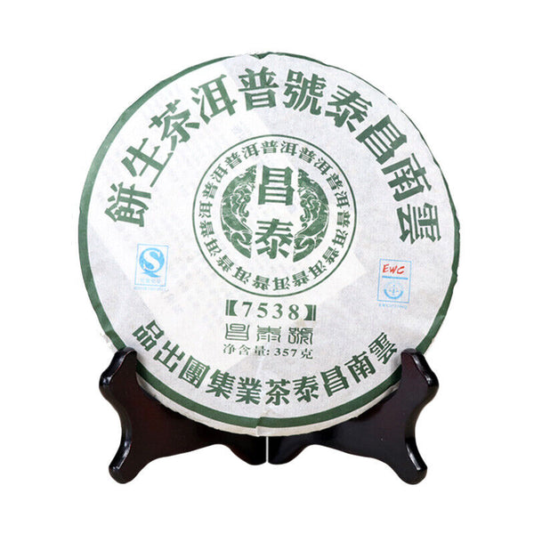 China Yunnan Chang Tai Tea Group Sheng Green Pu Er 7538 Raw Puer Tea 357g