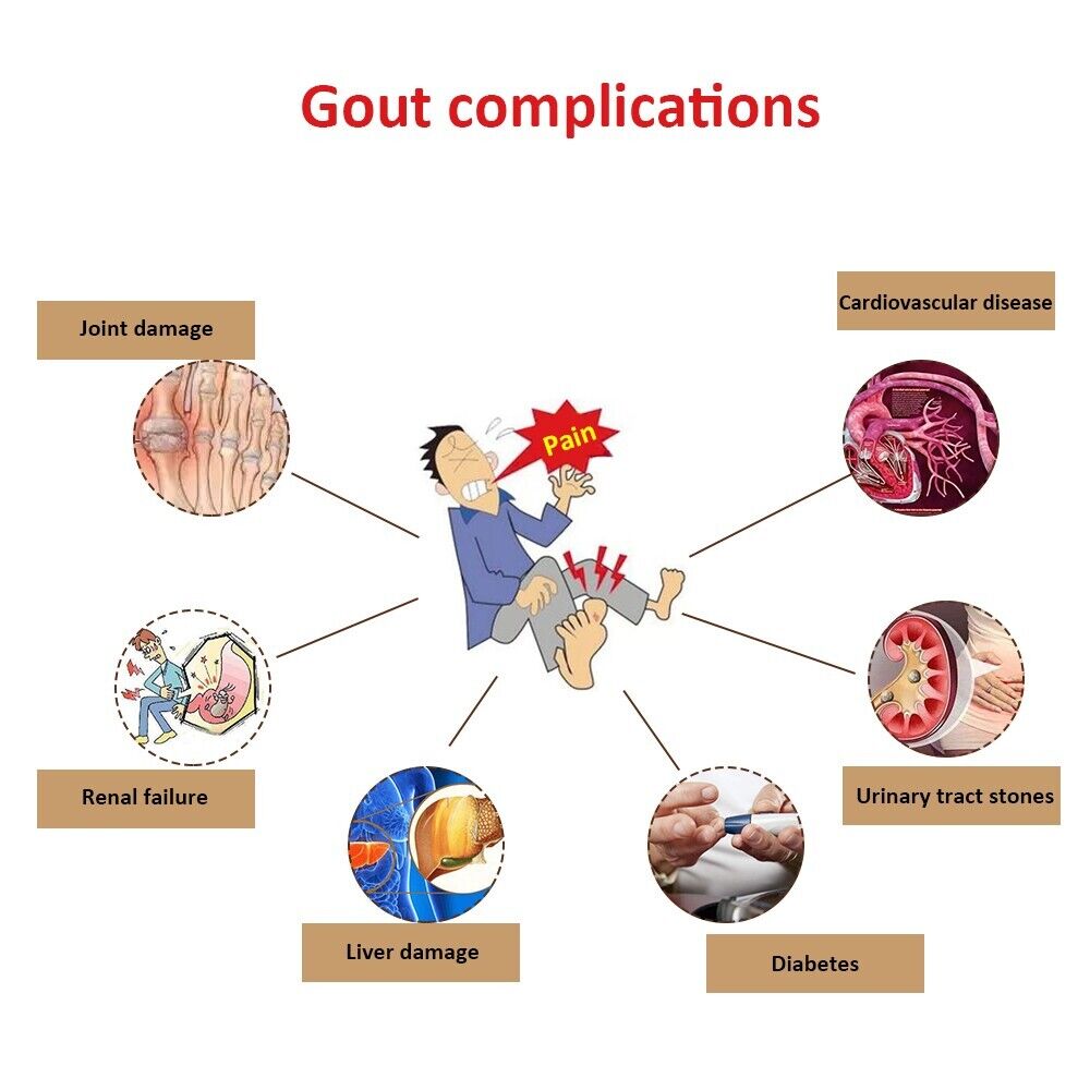 2*20Pcs Natural Herbal Blood Uric Acid Balance Tea Gout Joint Pain Relief Teabag