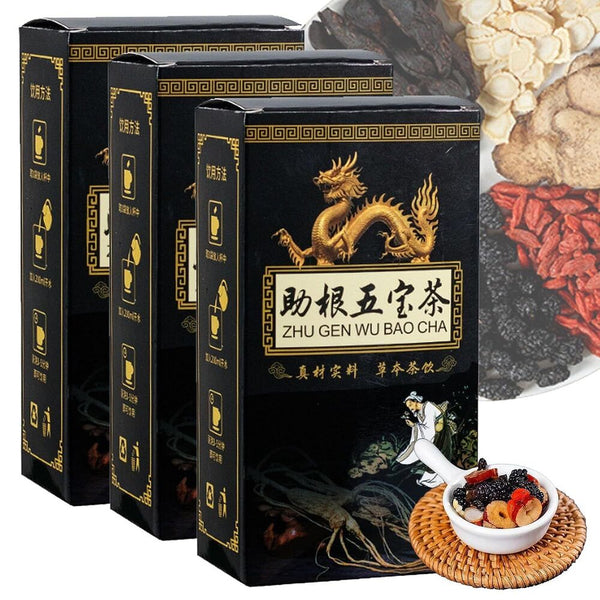 Ginseng Five Treasures Tea Kidney Zhu Gen Wu Bao Cha Men’s Health Bags