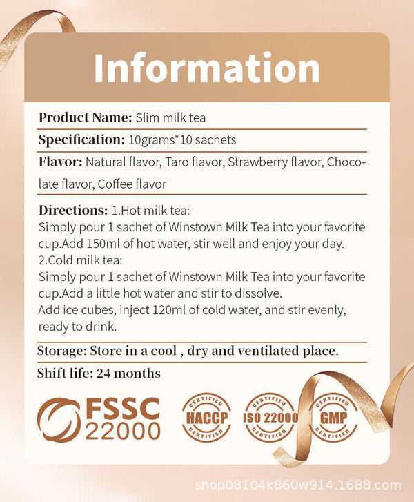 Slim Milk Tea Original Tea Belly Fat Burning Delicious Weight Loss Detox Tea100g