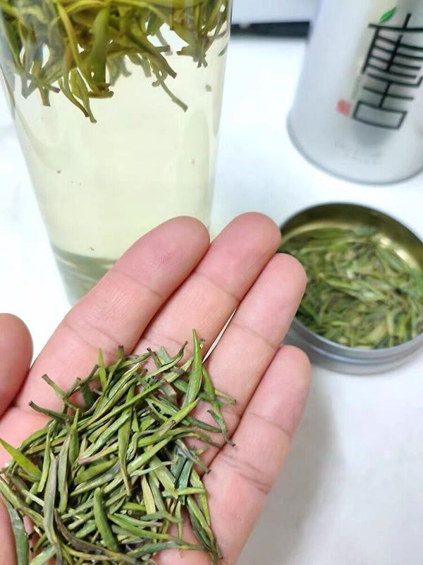 Ming Qian Silver Jar Que She Queshe Sparrow's Tongue Chinese Green Tea 100g