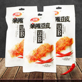 Weilong Chinese Specialty Snack Food Latiao 卫龙辣条亲嘴豆皮零食小吃3袋(60克/袋)