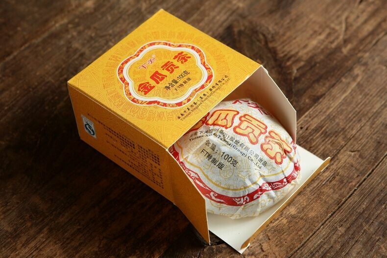 Golden Melon Royal Tribute Tuo FT * XiaGuan Pu-erh Tea Raw TuoCha 100g